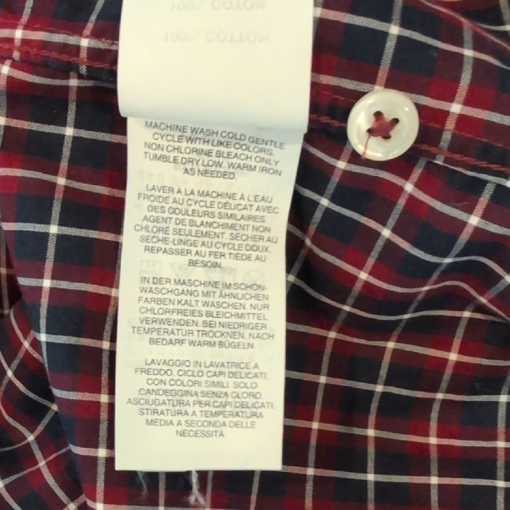 J. Crew Men's S Classic Fit Long Sleeve Button Down Checkered Shirt Style #C9305 - Picture 6 of 14